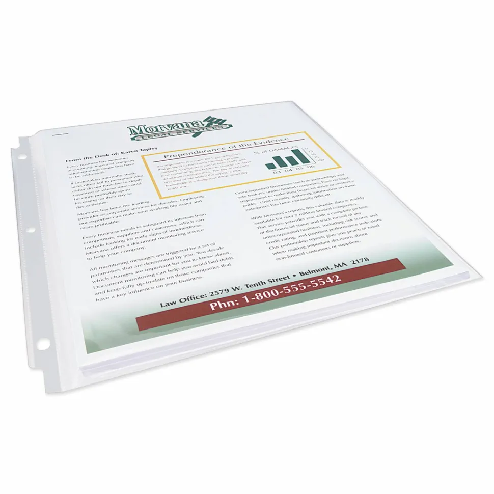 Avery Multi-Page Capacity Sheet Protectors, 8 1/2" x 11", Top Loading, Pack Of 25