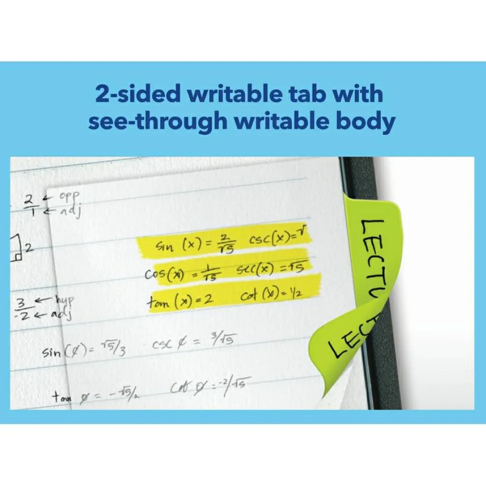 Avery Multiuse Ultra Tabs, 2-Side Writable, 2" x 1.5", Red/Blue/Green, Pack Of 48 Repositionable Tabs