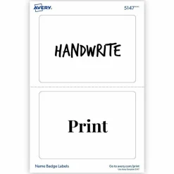 Avery Name Tags, 05147, 2-1/3