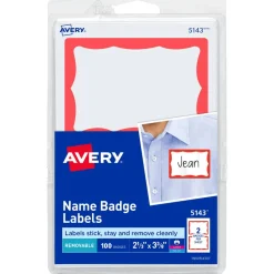 Avery Name Tags, 05143, 2-1/3