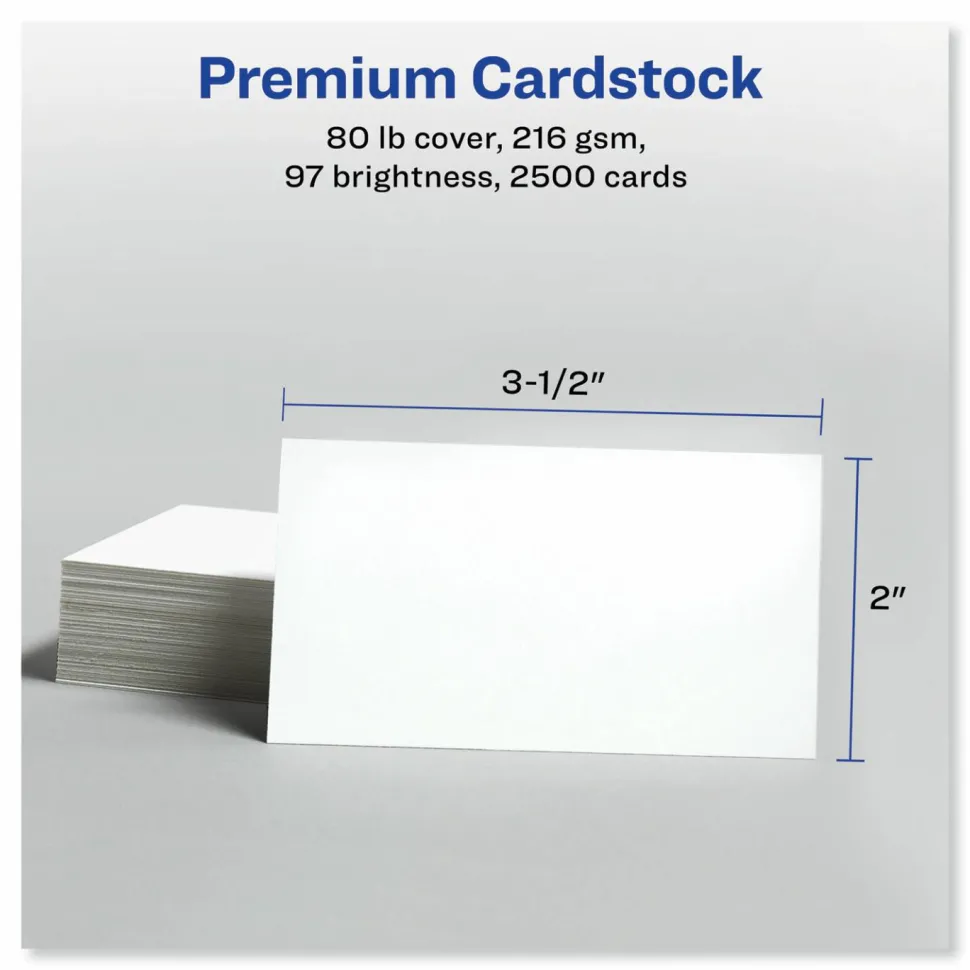 Avery Perforated Business Cards for Laser Printers, 2" x 3½"