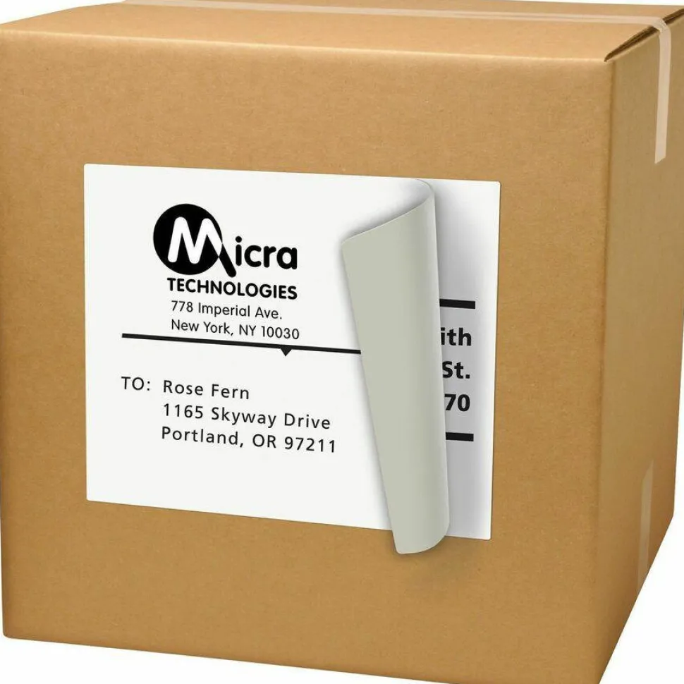 Avery Permanent Full-Sheet Labels, 5165, Laser, 8 1/2" x 11", White, Box Of 100
