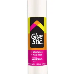 Avery Permanent Glue Stic, Washable, Non-Toxic, 1.27oz, 6 Total Glue Sticks