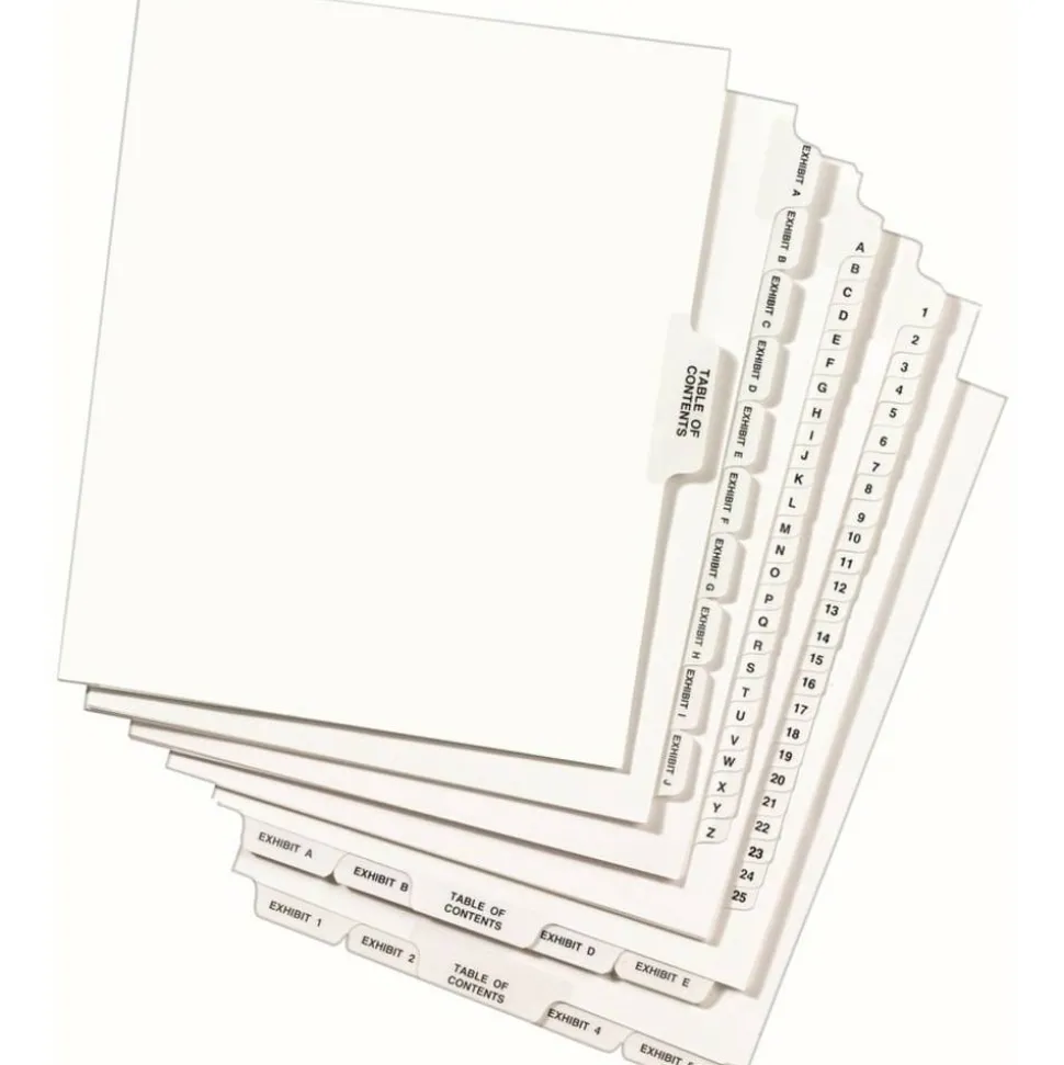 Avery Premium Collated Legal Dividers Avery Style, Side-Tab, 51-75 & Table Of Contents, 8-1/2" x 11"