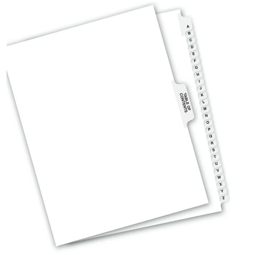 Avery Premium Collated Legal Dividers Avery Style, Side-Tab, A-Z & Table Of Contents, 8 1/2" x 11"