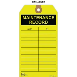 Avery Preprinted MAINTENANCE RECORD Hang Tags