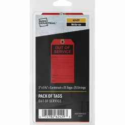 Avery Preprinted OUT OF SERVICE Red Service Tags