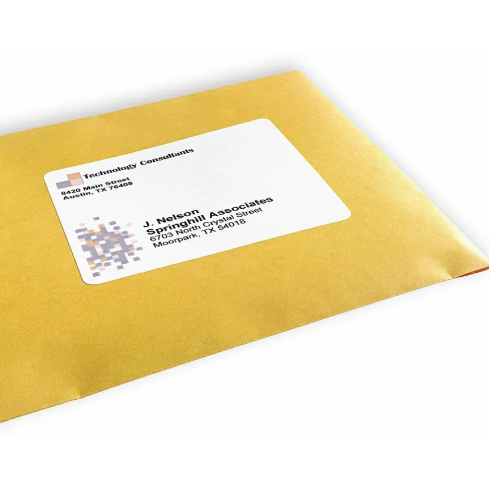 Avery PRES-a-ply Labels for Laser and Inkjet Printers, AVE30604, Rectangle, 3 1/3"W x 4"L, White, Box Of 600