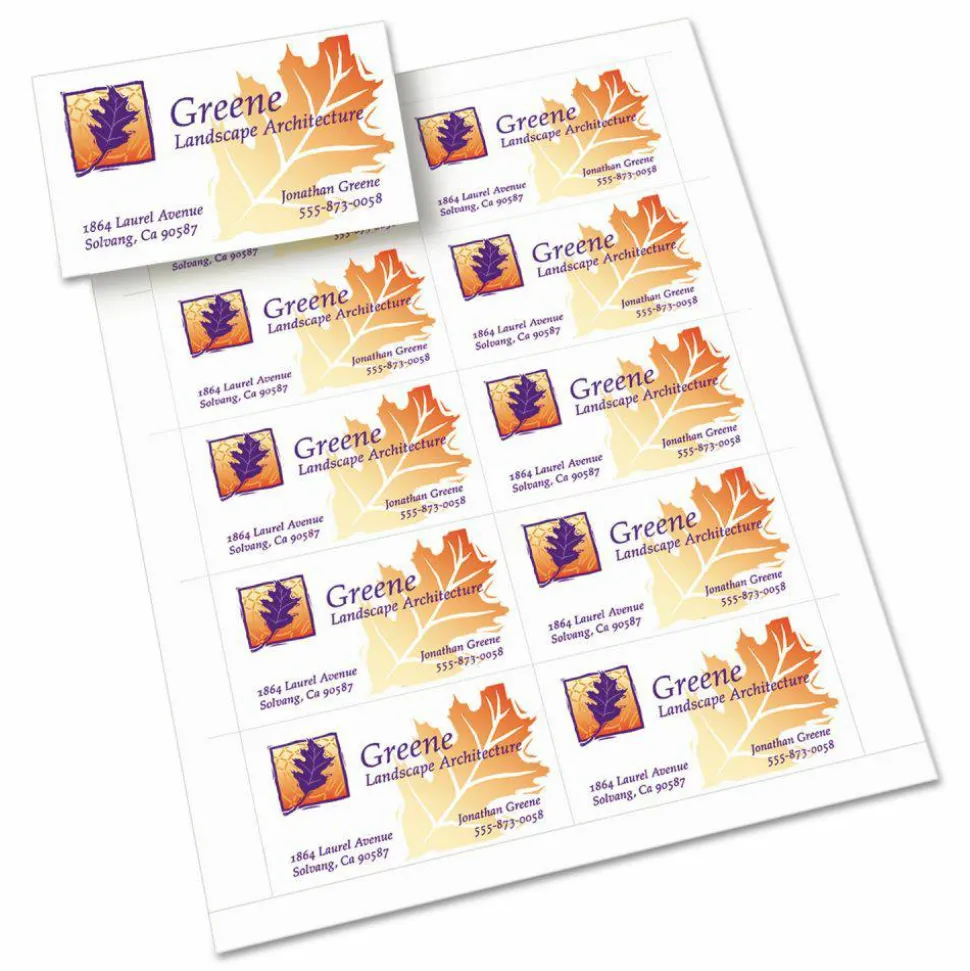 Avery Printable Clean Edge Business Cards With Sure Feed Technology For Inkjet Printers, 2" x 3-1/2", White, Pack Of 1,000 Blank Cards