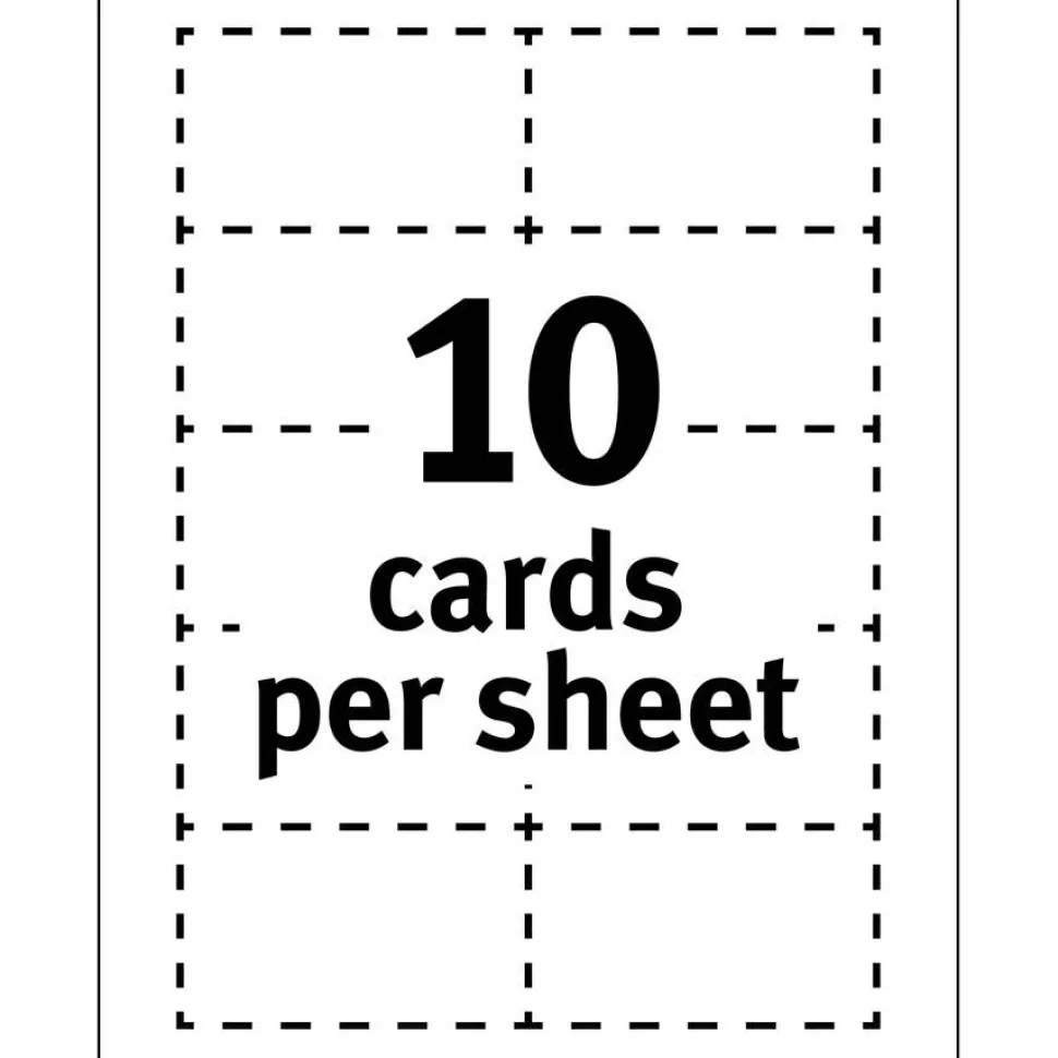 Avery Printable Clean Edge Business Cards With Sure Feed Technology For Inkjet Printers, 2" x 3-1/2", White, Pack Of 200 Blank Cards