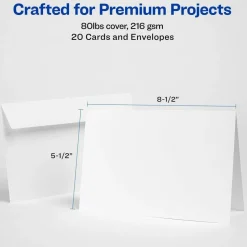 Avery Printable Greeting Cards, Half-Fold, 5.5