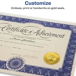 Avery Printable Notary Seal Labels For Inkjet Printers, 5868, Burst, 2