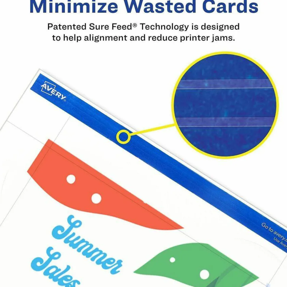 Avery Printable Postcards With Sure Feed Technology, 4" x 6", White, 100 Blank Postcards