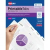 Avery Printable Self-Adhesive Tabs, White, Pack Of 80