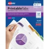 Avery Printable Self-Adhesive Tabs, Multicolor, Pack Of 80