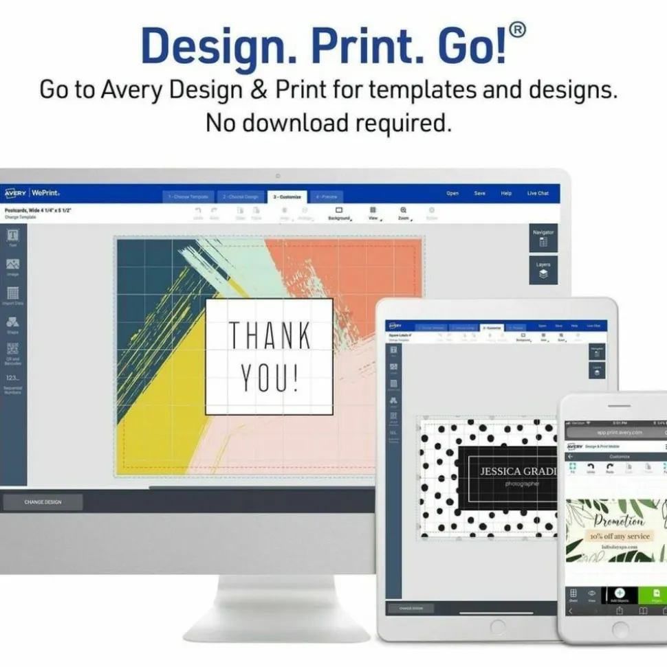 Avery Printable Small Tent Cards With Sure Feed Technology, For Laser Or Inkjet Printers, 2" x 3.5", Ivory, 160 Blank Place Cards