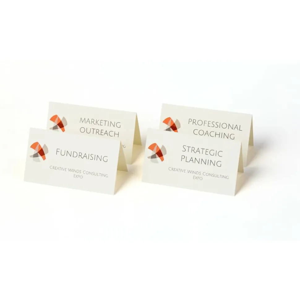 Avery Printable Small Tent Cards With Sure Feed Technology, For Laser Or Inkjet Printers, 2" x 3.5", Ivory, 160 Blank Place Cards