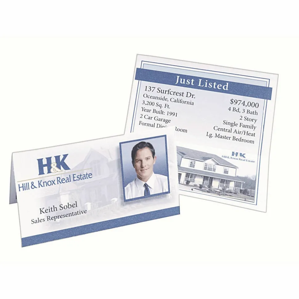 Avery Printable Tent Cards With Sure Feed Technology, 2" x 3 1/2", White, Pack Of 160 Cards