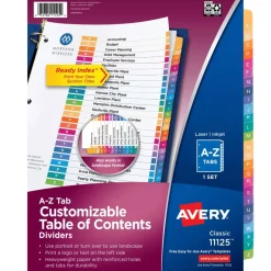 Avery Ready Index Table of Contents Dividers
