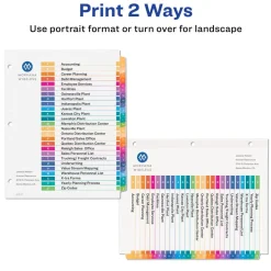 Avery Ready Index Table of Contents Dividers