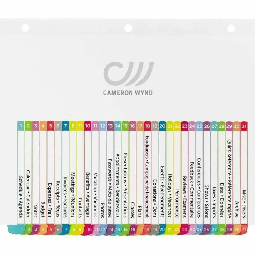 Avery Ready Index 1-31 Tab With Customizable Table Of Contents Binder Dividers, 8-1/2" x 11", 31 Tab, White/Multicolor, 1 Set