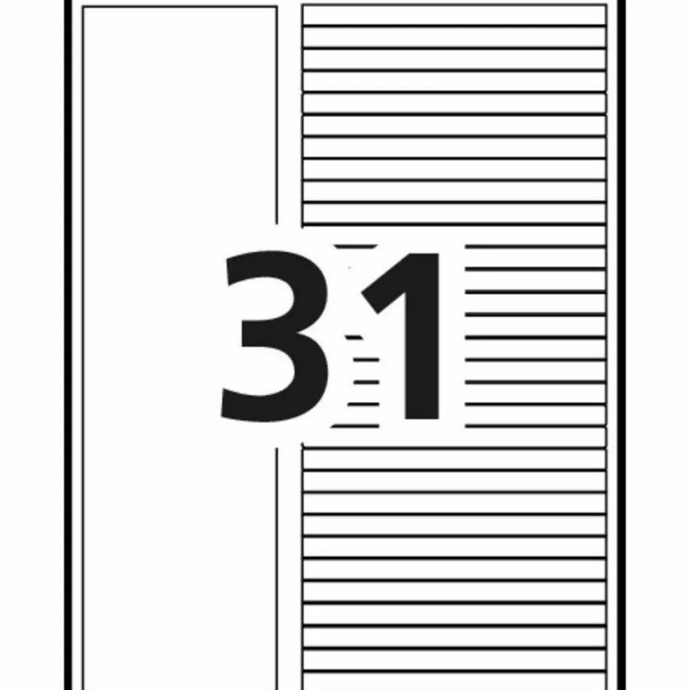 Avery Ready Index 1-31 Tab With Customizable Table Of Contents Binder Dividers, 8-1/2" x 11", 31 Tab, White/Multicolor, 1 Set