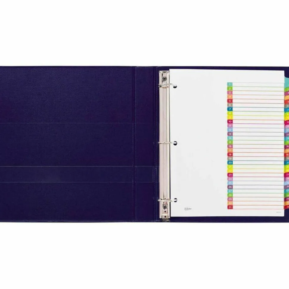 Avery Ready Index 1-31 Tab With Customizable Table Of Contents Binder Dividers, 8-1/2" x 11", 31 Tab, White/Multicolor, 1 Set