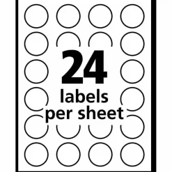 Avery Removable Color-Coding Labels, 5468, Round, 3/4" Diameter, Neon Green, Pack Of 1,008