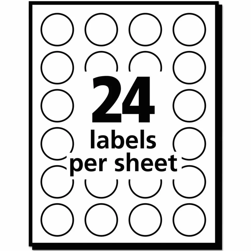 Avery Removable Color-Coding Labels, 5468, Round, 3/4" Diameter, Neon Green, Pack Of 1,008