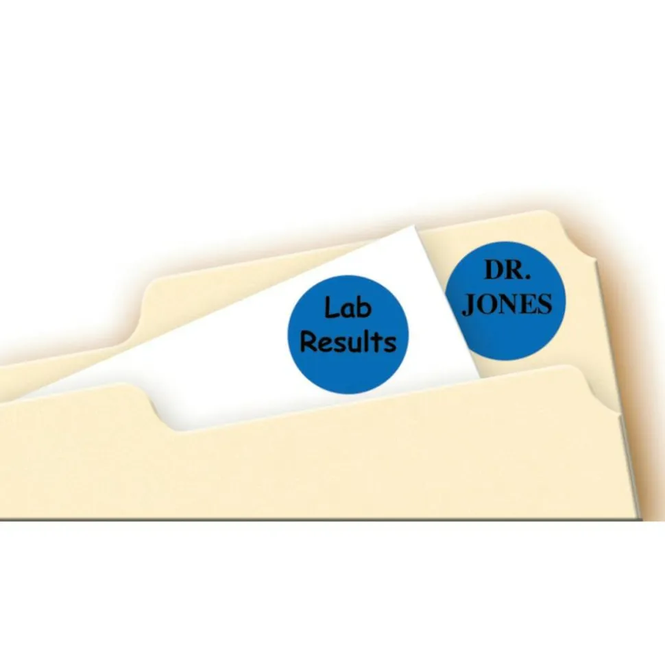 Avery Removable Color-Coding Labels, 5469, Round, 3/4" Diameter, Dark Blue, Pack Of 1,008