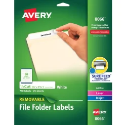 Avery Removable File Folder Labels, 2/3