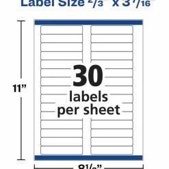 Avery Removable File Folder Labels, 2/3