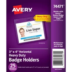 Avery(R) Heavy Duty Badge Holders, 3