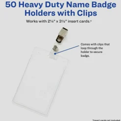 Avery Secure Top Badge Holders, For 3-1/2