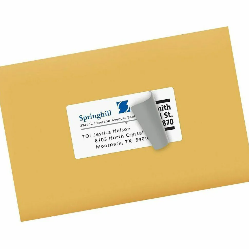 Avery Shipping Labels w/ TrueBlock Technology, Inkjet Printers, 2 x 4, White, 10/Sheet, 50 Sheets/Box