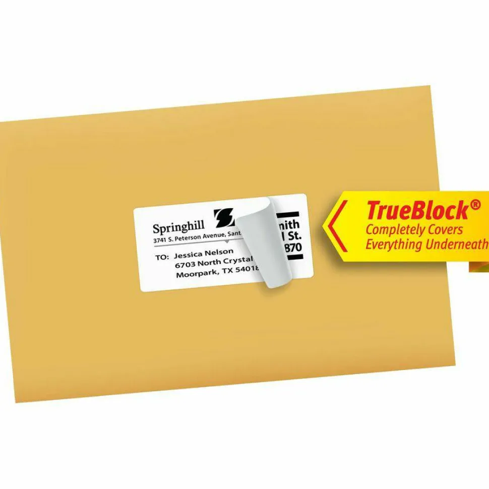 Avery Shipping Labels w/ TrueBlock Technology, Inkjet Printers, 2 x 4, White, 10/Sheet, 50 Sheets/Box