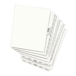 Avery Standard Collated Legal Dividers, Avery Style, 8 1/2" x 11", White Dividers/White Tabs, 1-25 Set