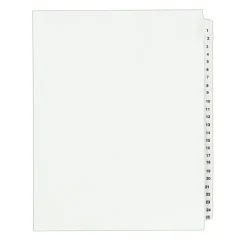 Avery Standard Collated Legal Dividers, Avery Style, 8 1/2" x 11", White Dividers/White Tabs, 1-25 Set