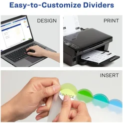 Avery Style Edge Insertable Plastic Dividers, Multicolor, 8-Tab, Pack Of 8 Dividers