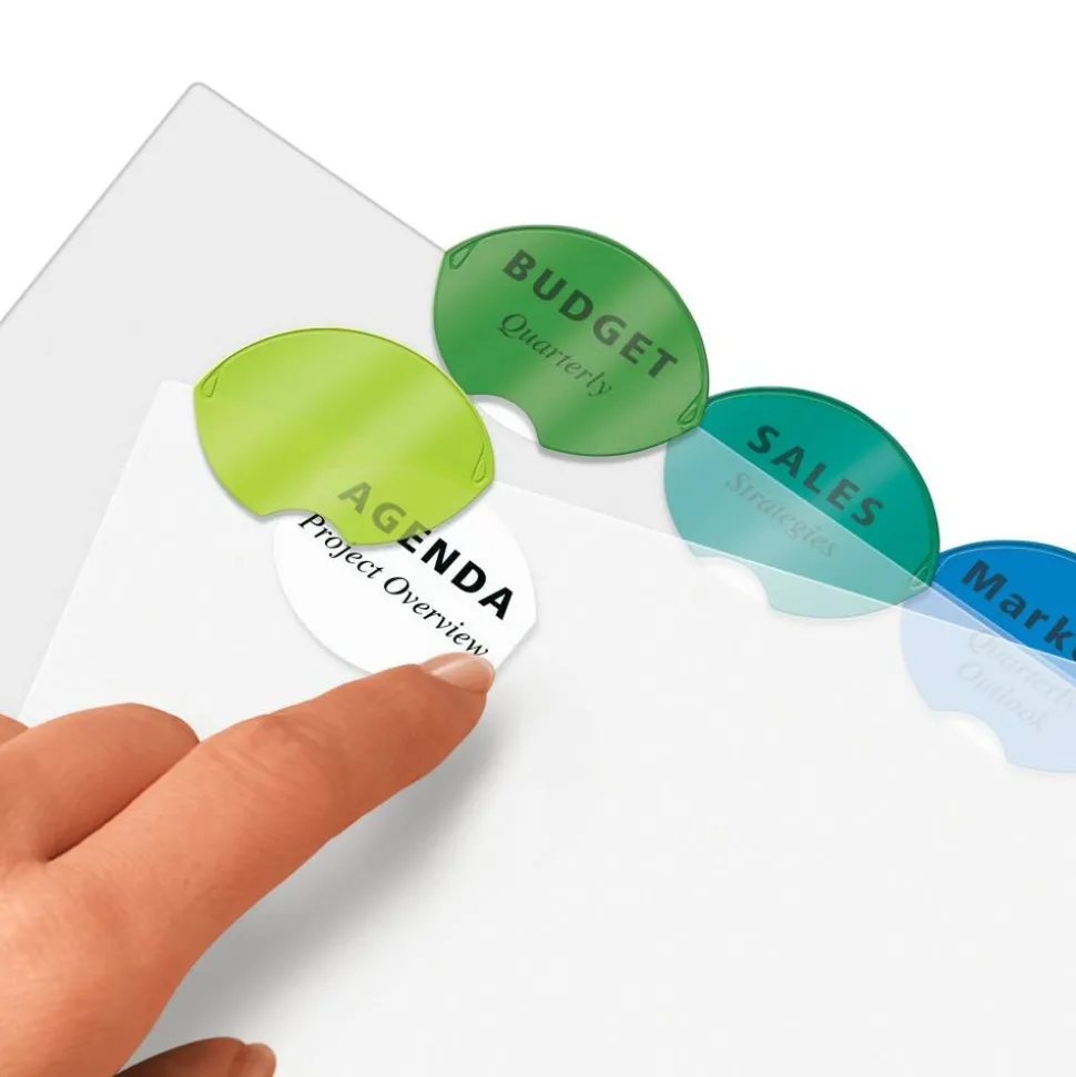 Avery Style Edge Insertable Plastic Dividers, Multicolor, 8-Tab, Pack Of 8 Dividers
