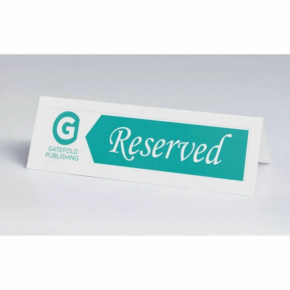 Avery Tent Cards, 3.5" x 11" , Embossed Border, 50ct (5309)