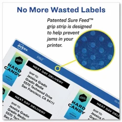 Avery TrueBlock Permanent Inkjet Shipping Labels, 8164, 3 1/3