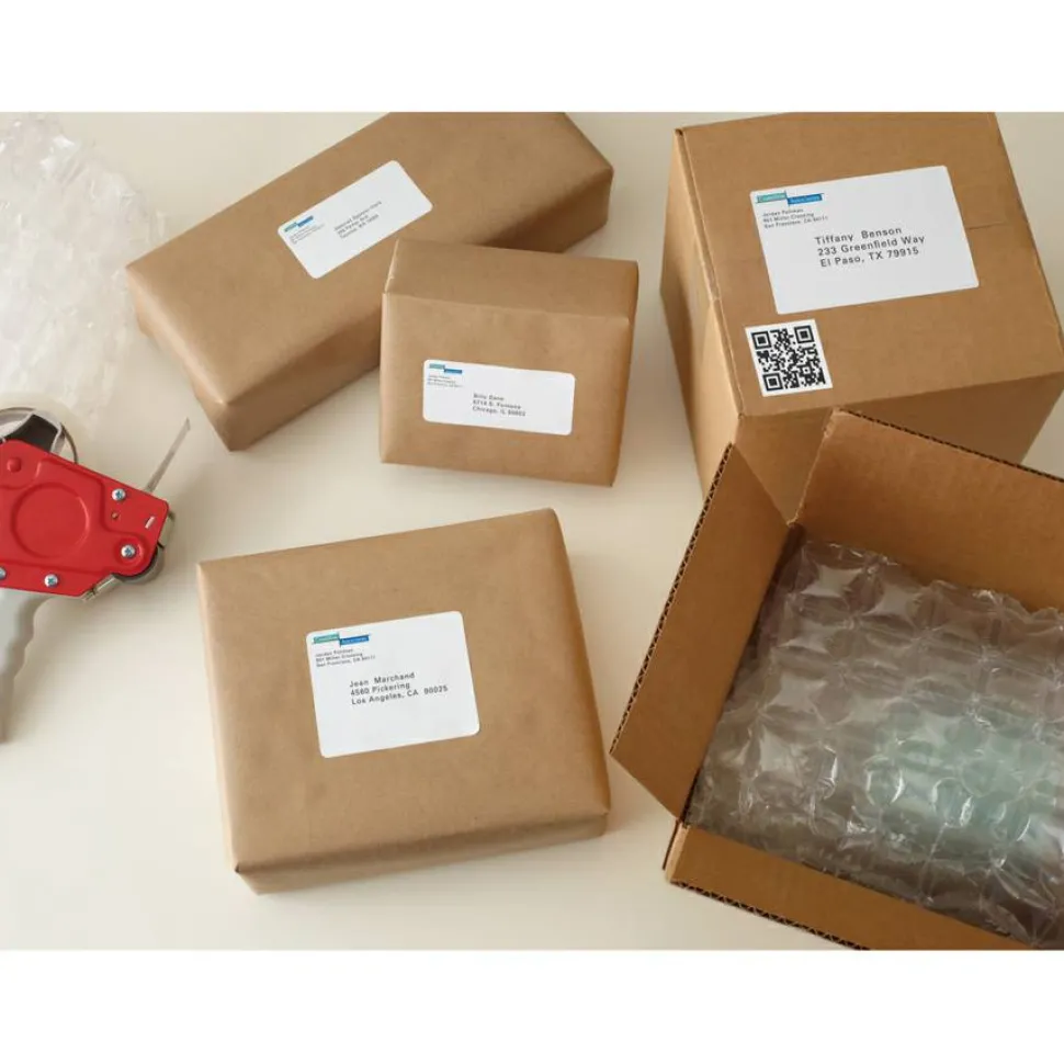 Avery TrueBlock Shipping Labels With Sure Feed Technology, 5263, Rectangle, 2" x 4", White, Pack Of 250