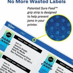Avery TrueBlock Shipping Labels With Sure Feed Technology, 5963, Rectangle, 2