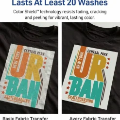 Avery T-Shirt Transfers, Dark, 3279, Pack Of 5