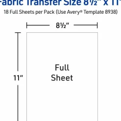 Avery T-Shirt Transfers, Light, 8938, Pack Of 18
