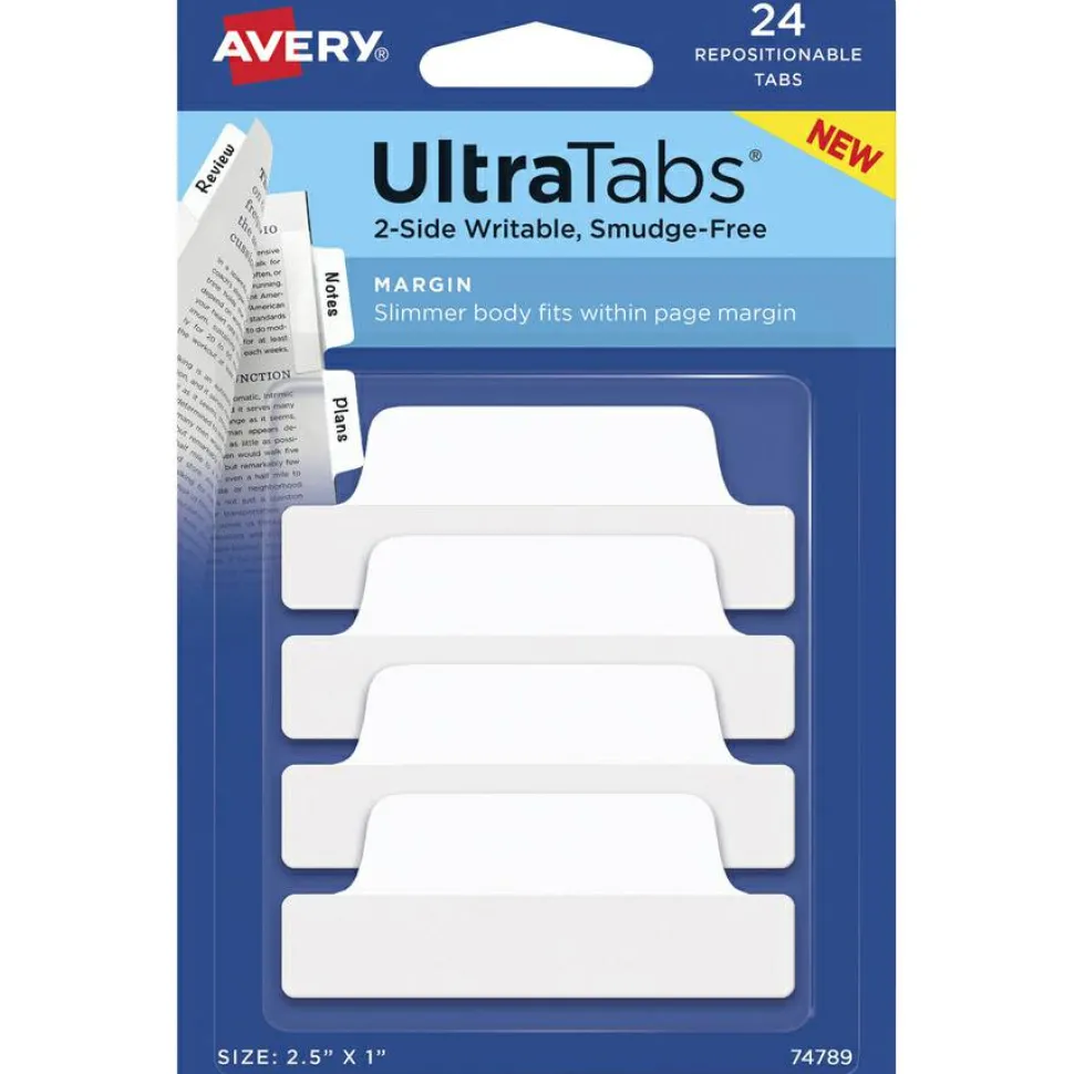 Avery UltraTabs Repositionable Margin Tabs