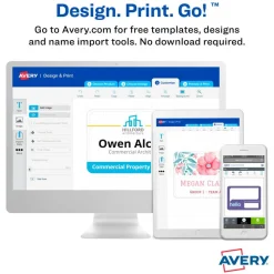 Avery Vertical Name Badge Inserts, 6