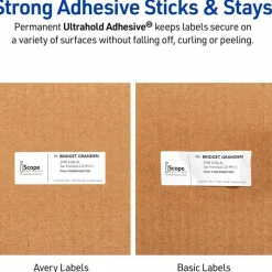 Avery Waterproof Address Labels With Ultrahold, 5520, Rectangle, 1