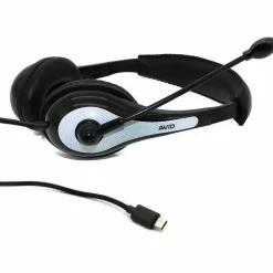 AVID Education AE-36 Headset with Noise Cancelling Microphone and 3.5mm Plug, White